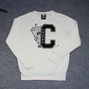 Crooks & Castles Sweatshirt Mens Medium White Velvet Graphic Pullover